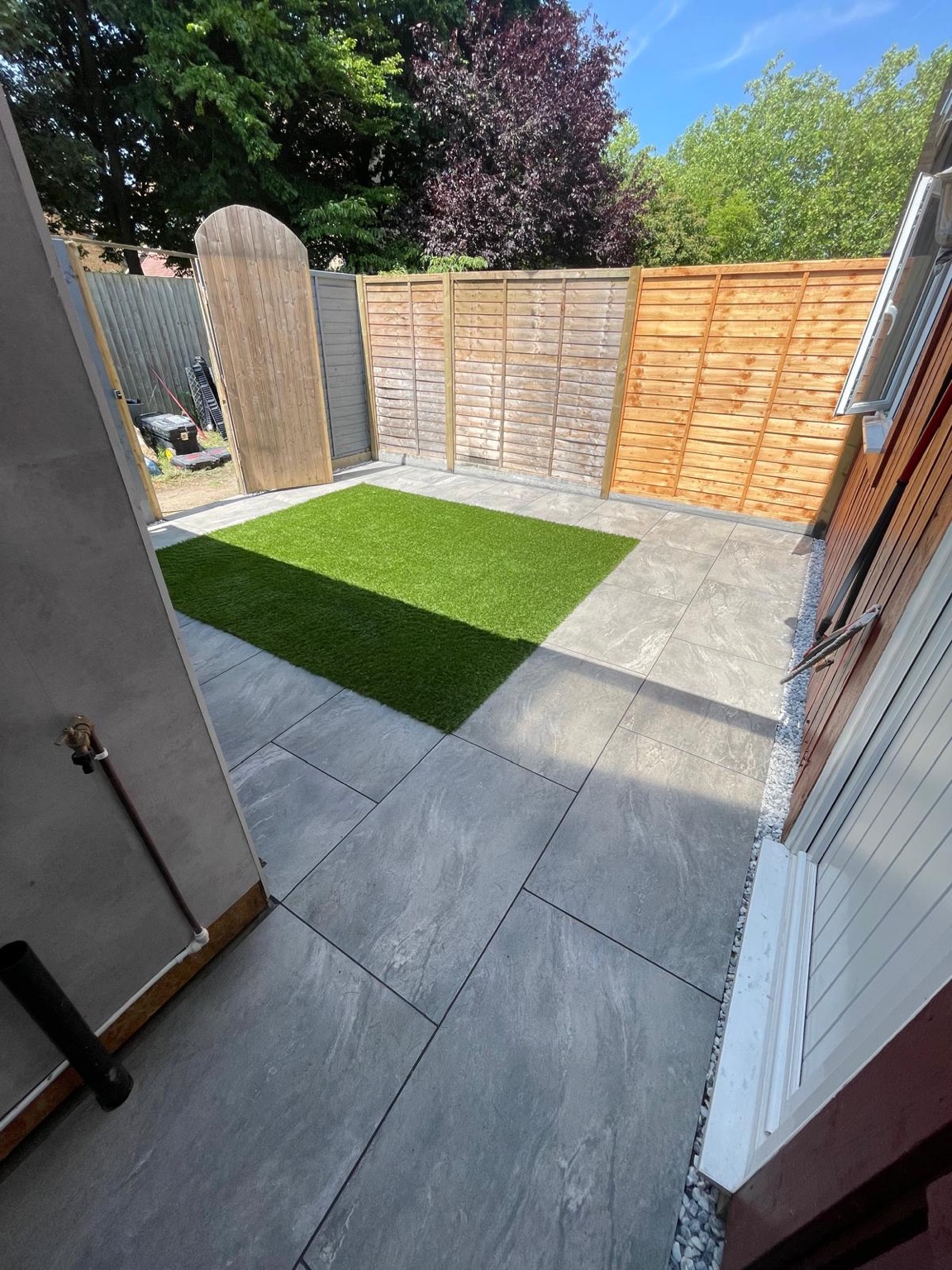 Inova Garden completed project showing artificial grass