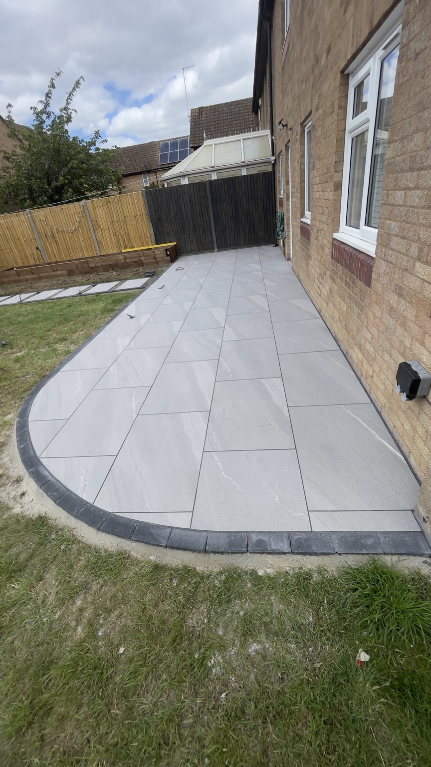 Inova Garden completed project showing patios and paving