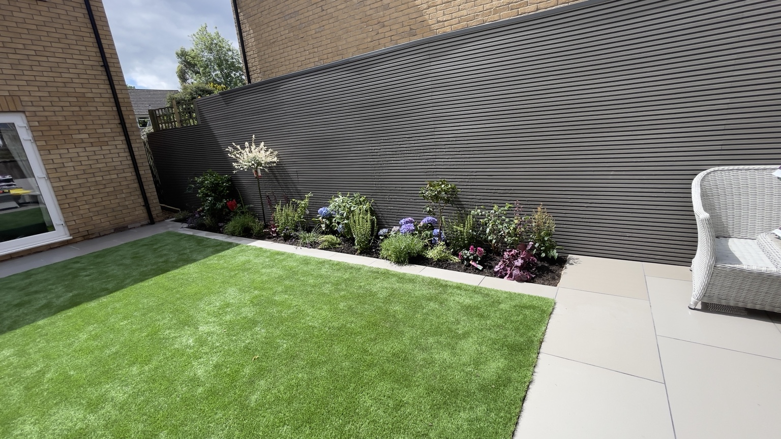 Inova Garden completed project showing turfing and lawns